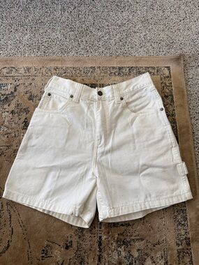 Dickies Women's White High-Rise Jean Shorts